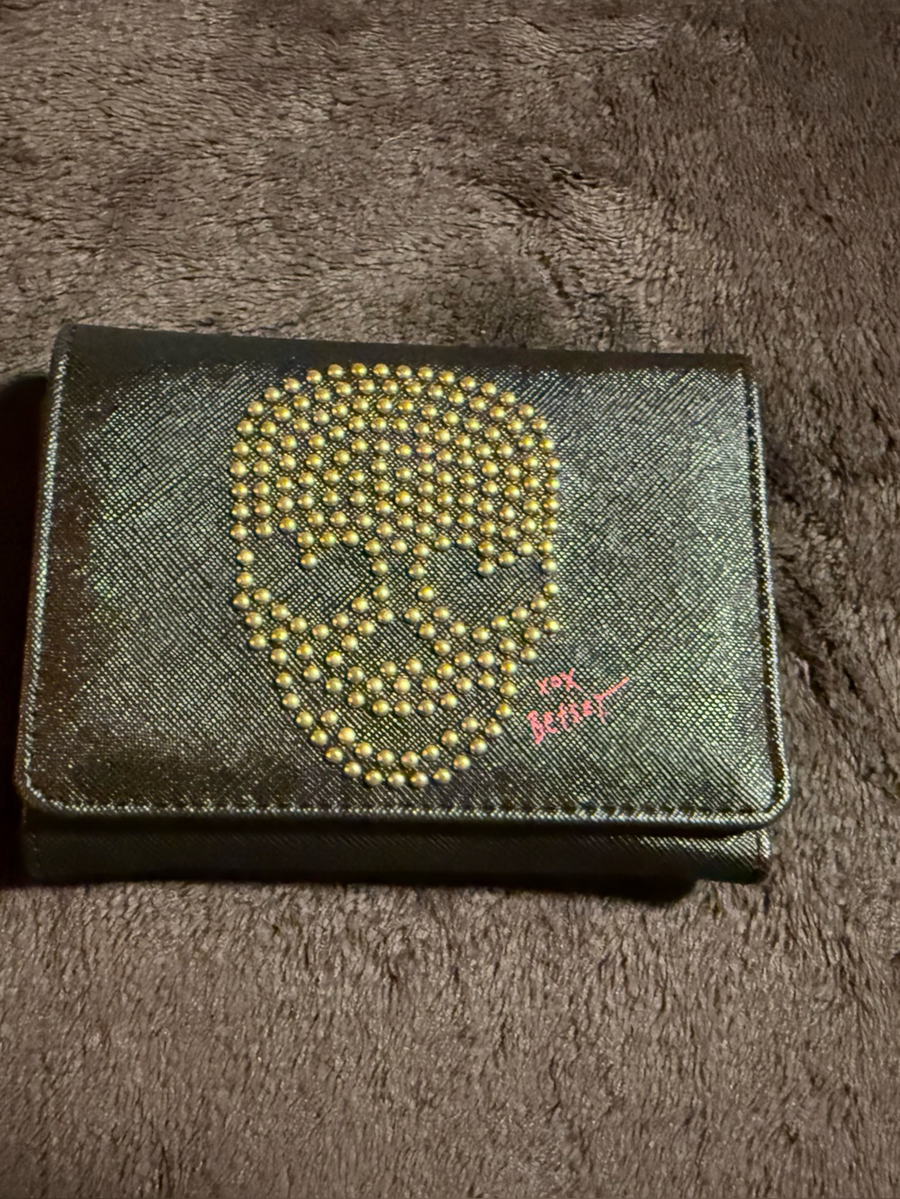 Betsy johnson Black Women's Studded Skull Wallet